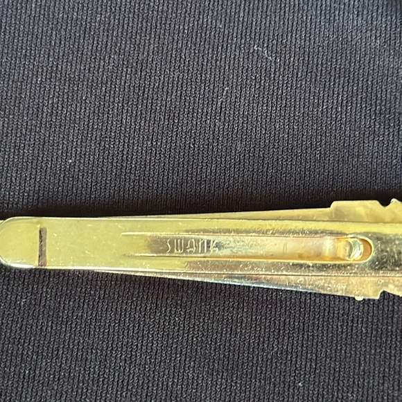 Vintage Signed Swank Tie Clip - Saw - Mother-of-Pearl - Picture 7 of 7
